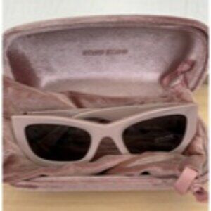Miu Miu Glimpse Thick Chunky Geometric Cat Eye Sunglasses SMU09W Pink Mauve